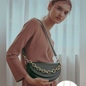 Emerald Green Multifunctional Bag with Gold Chain